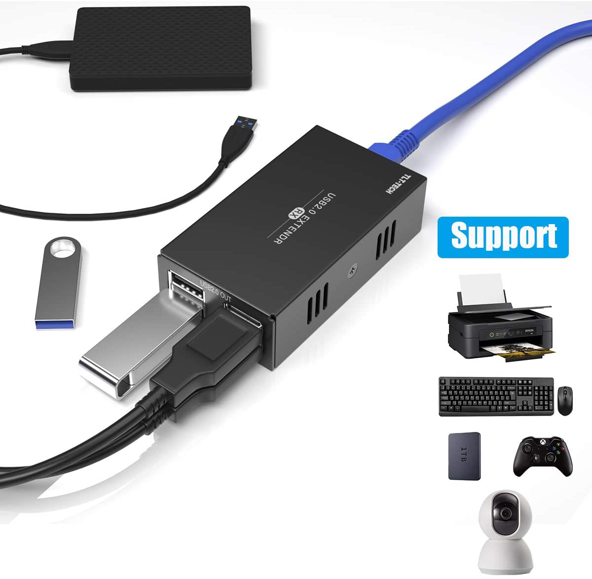 Prolunga USB 2.0 con HUB USB a - Usb Hub 7 Port recensione e prezzo