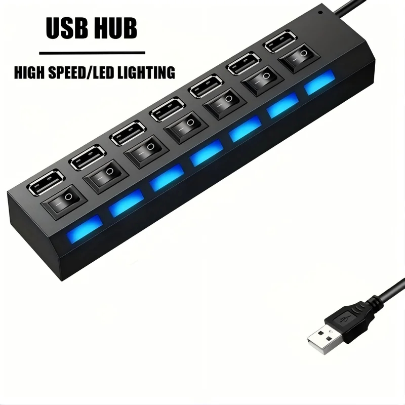 Hub USB 2.0 a 7 porte con LED, - Usb Hub 7 Port recensione e prezzo