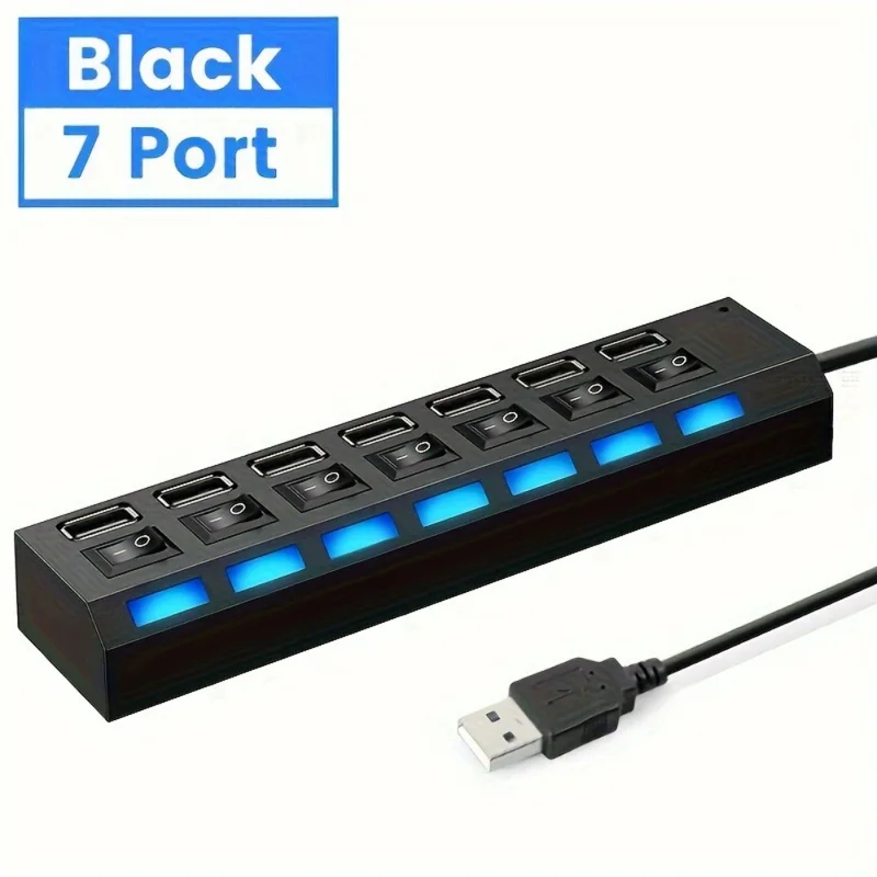 Hub USB 2.0 a 7 porte con LED, - Usb Hub 7 Port recensione e prezzo