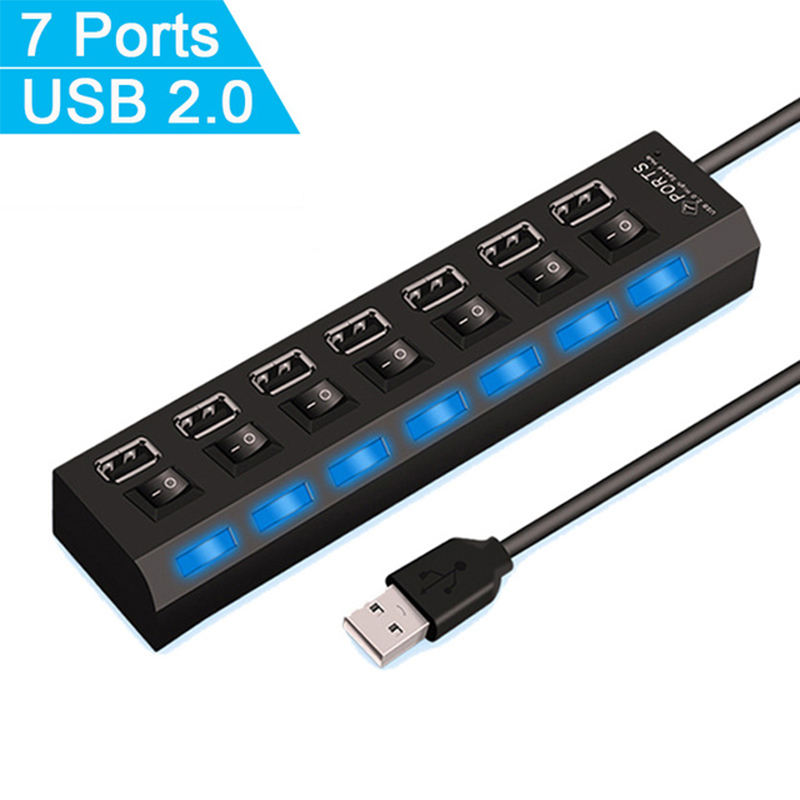 Splitter hub USB 2.0 a 7 porte - Usb Hub 7 Port recensione e prezzo