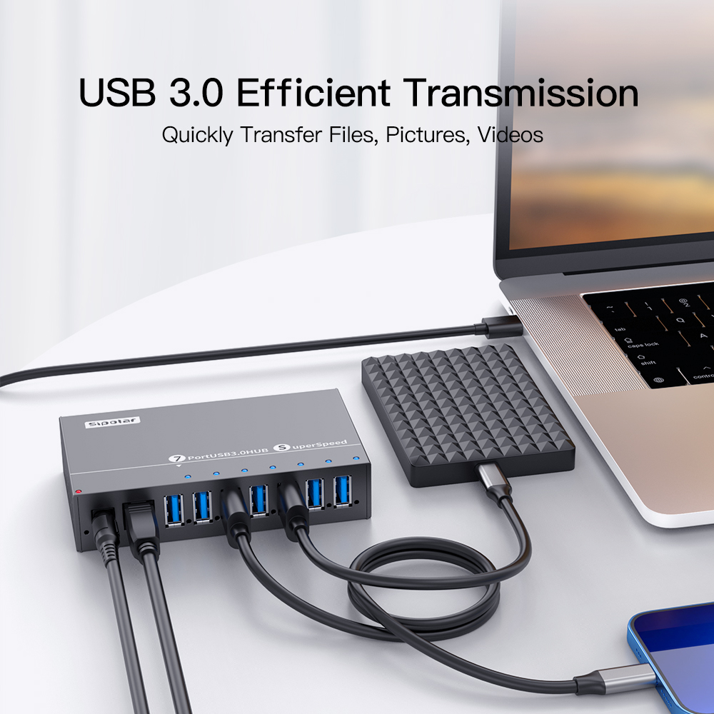 Hub USB Sipolar A-173 a 7 Port - Usb Hub 7 Port recensione e prezzo